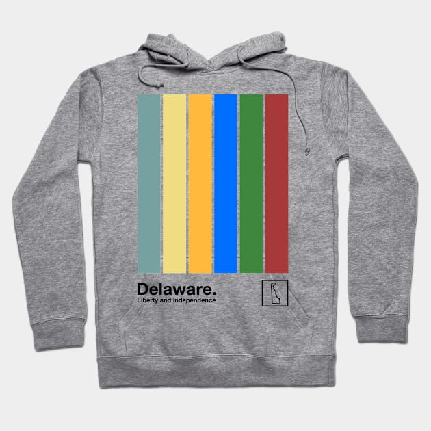 Delaware  // Original Minimalist Artwork Poster Design Hoodie by DankFutura